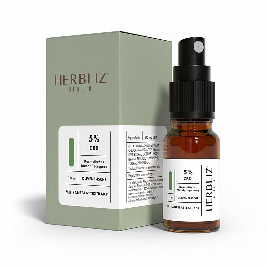 Olive Fresh CBD Oil 5% to 10% - high quality ingredients in an elegant packaging