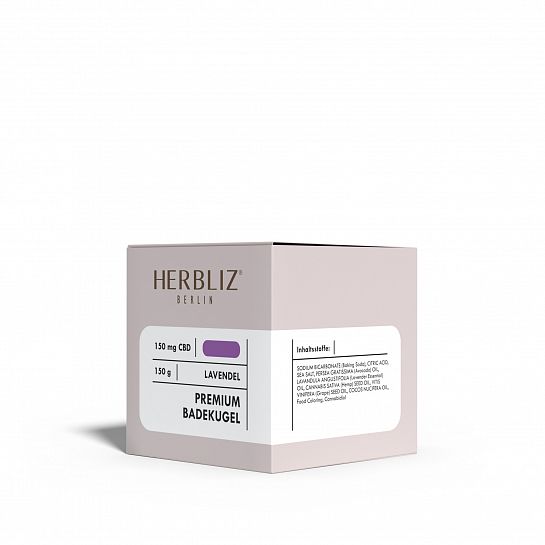 HERBLIZ Lavendel CBD Badekugel mit Liebe hergestellt