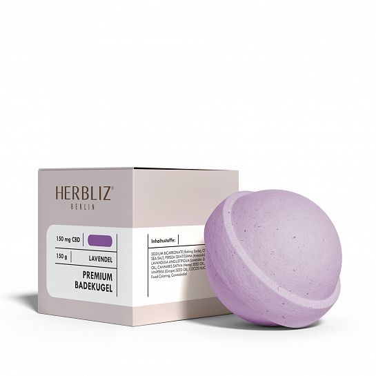 Lavender CBD Bath Bomb - high quality ingredients in an elegant packaging